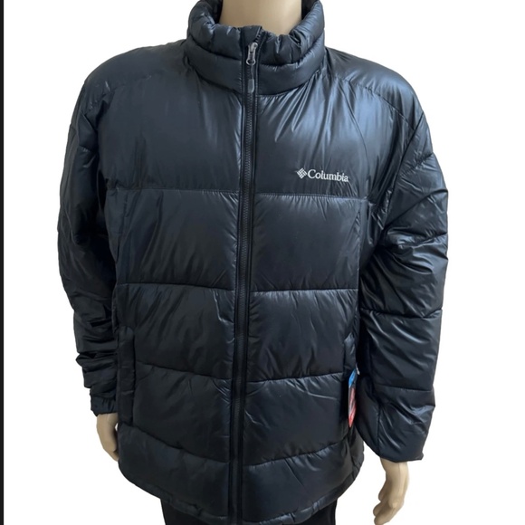 Men Columbia Pike Lake Mid Insulated Puffer Jacket Coat Black XL - Picture 1 of 7
